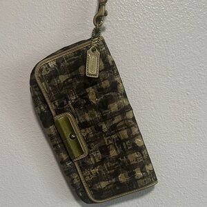 Coach Patterned Wristlet Wallet